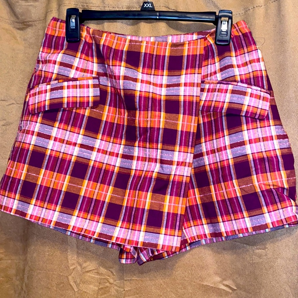 Maeve brand plaid skort